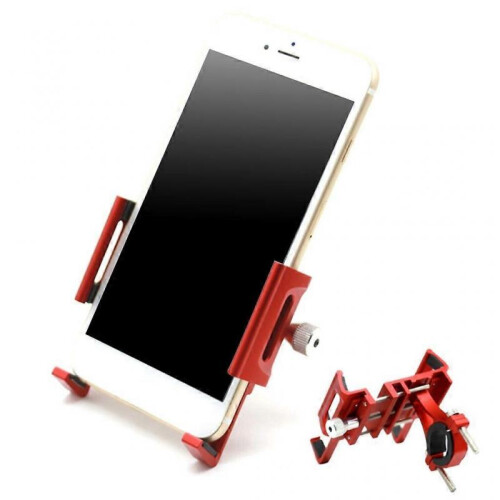 (Black) Aluminum Bicycles Phone Holder Rotating Phone Bracket Phone Stand, Adjustable 2