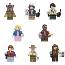 (8piezas-A) NUEVO Conjunto de Minifiguras de Stranger Things Ensambladas Bloques de Construcción Compatibles con LEGO