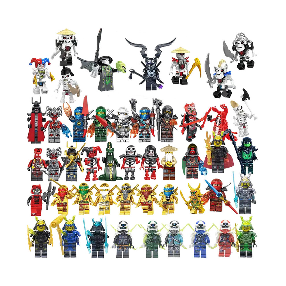 Enekio (48Pcs-B) 104Pcs Ninja Skeletons Anaconda Tribe Minifigures Toys Kids Gift Fit Lego