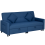 Homcom HOMCOM Reversible L-Shaped Sectional Sofa Bed with Cushions, Blue 9