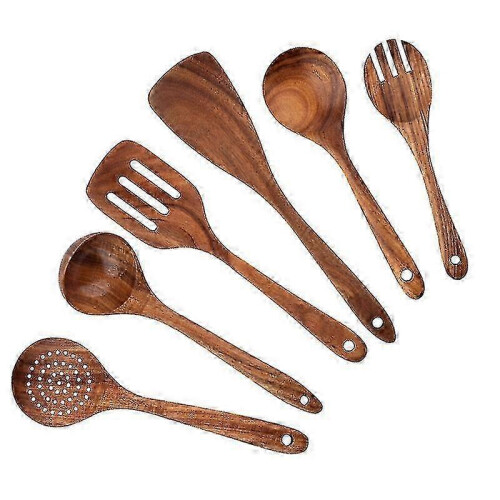 Teak Wood Non-stick Cookware - 6 Piece Set 1