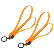 (Orange color) 2pack Outdoor Equipment Tie Fishing Rod Tie Fastener Shackles Tie Belt