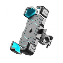 (Handlebar, Blue) Adjustable Phone Mount Handlebar Phone Clamps 360Rotation Bike Phone Holder