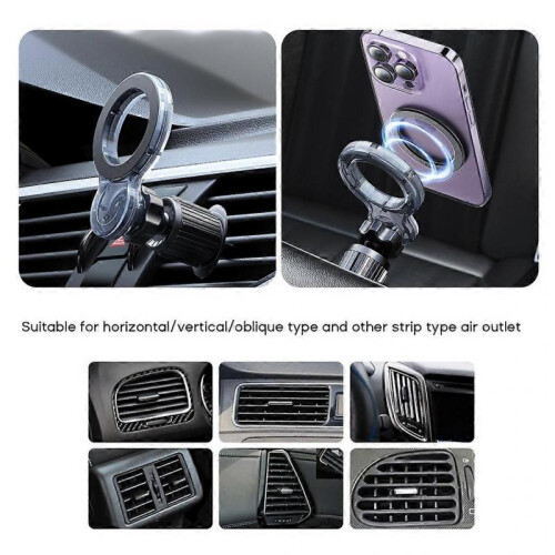 Magnetic Suction Car Airvent Phone Holder Shockproof Universal Handsfree Cradle 1