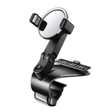 (Black) Sturdy Cell Phone Holder for Car Universal Fit GPS Mount One-hand Operate