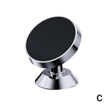 Silver (c) 1pcs$new Mobile Phone Holder Universal Super Strong Magnetic Metal Car Holder 360 Degree Rotating Air Outlet Mobile Phone Holder