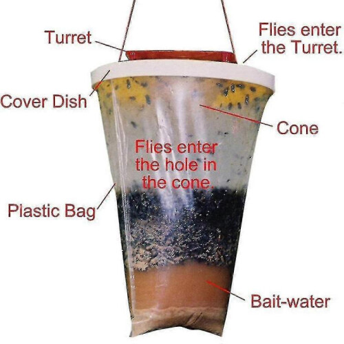 Red Top Fly Trap X 2 - Highly Effective Fly Control Solution 1