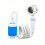 (White) Portable Wireless Camping Shower Kit,USB Rechargeable Bath Pump with Adjustable Nozzle,Includes Mesh Storage Bag 1