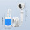(White) Portable Wireless Camping Shower Kit,USB Rechargeable Bath Pump with Adjustable Nozzle,Includes Mesh Storage Bag 6