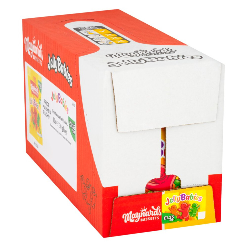 Maynards Bassetts Jelly Babies Sweets Bag 130G (Pack Of 10)