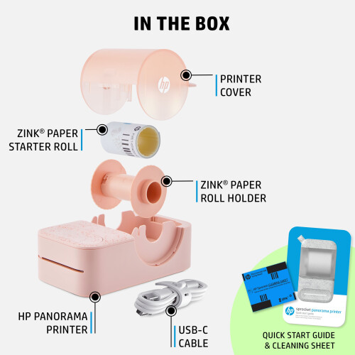 HP HP Sprocket Panorama Bluetooth Instant Printer - Pink 2