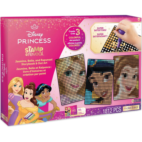 Make it Real Disney Princess Stamp to Reveal Dot Art Craft Set