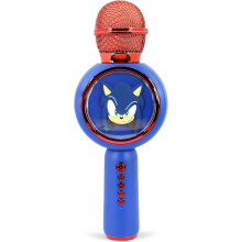 OTL Sonic The Hedgehog Karaoke Microphone and Wireless Speaker with LED Lights