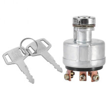 Ignition Switch, Waterproof Ignition Key Start Switch with 6 Pin Shovel 2 Keys for Kobelco SK200-3 SK200-5 SK120-5 for Cars, Motorcycles, Boat Tractor