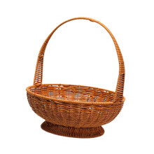 Handwoven Basket, Picnic Fruit Bread Basket with Handle, Multipurpose Flower Baskets for Wedding Party Garden Home Decor, L