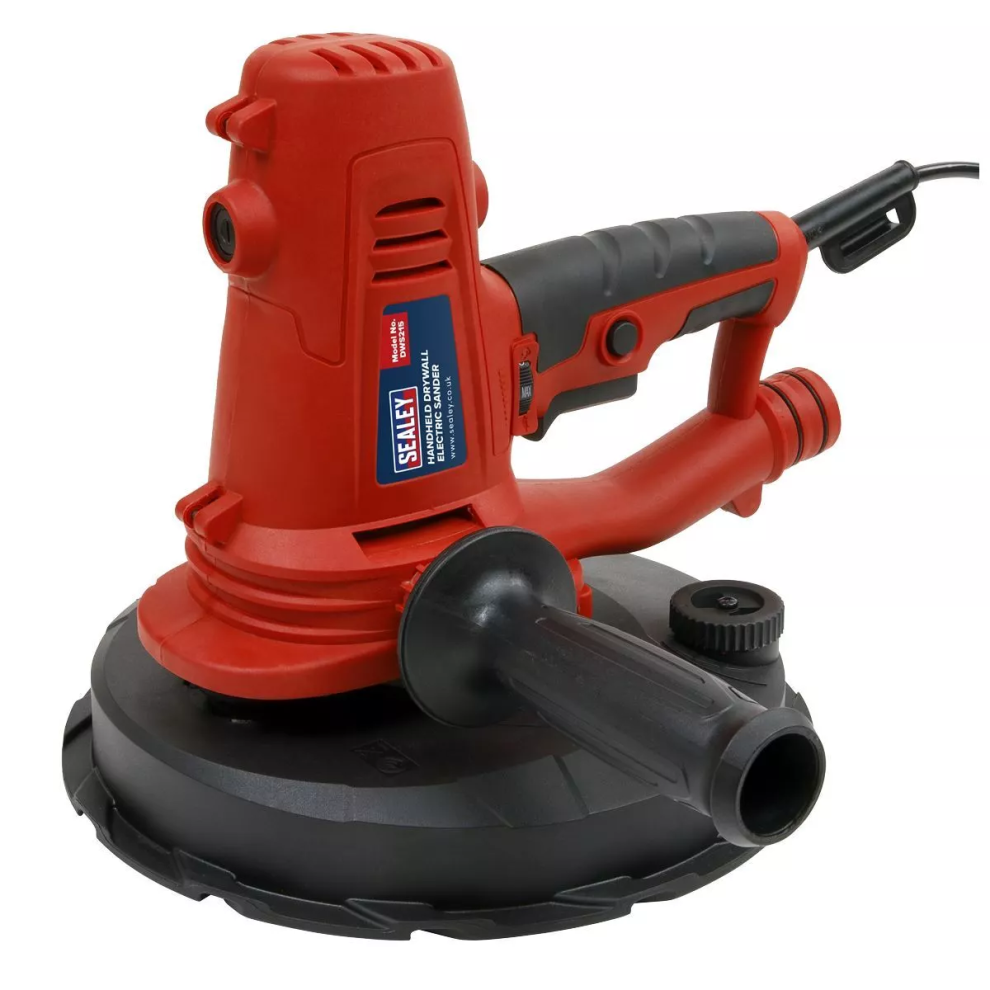 Sealey Drywall Sander 215mm Electric Sander & 8 Sheets Sanding Tool 1050W DWS215