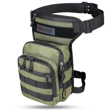 Motorcycle Drop Leg Bag Military Thigh Pouch Bag Tactical Hip Thigh Pack (Army Green)