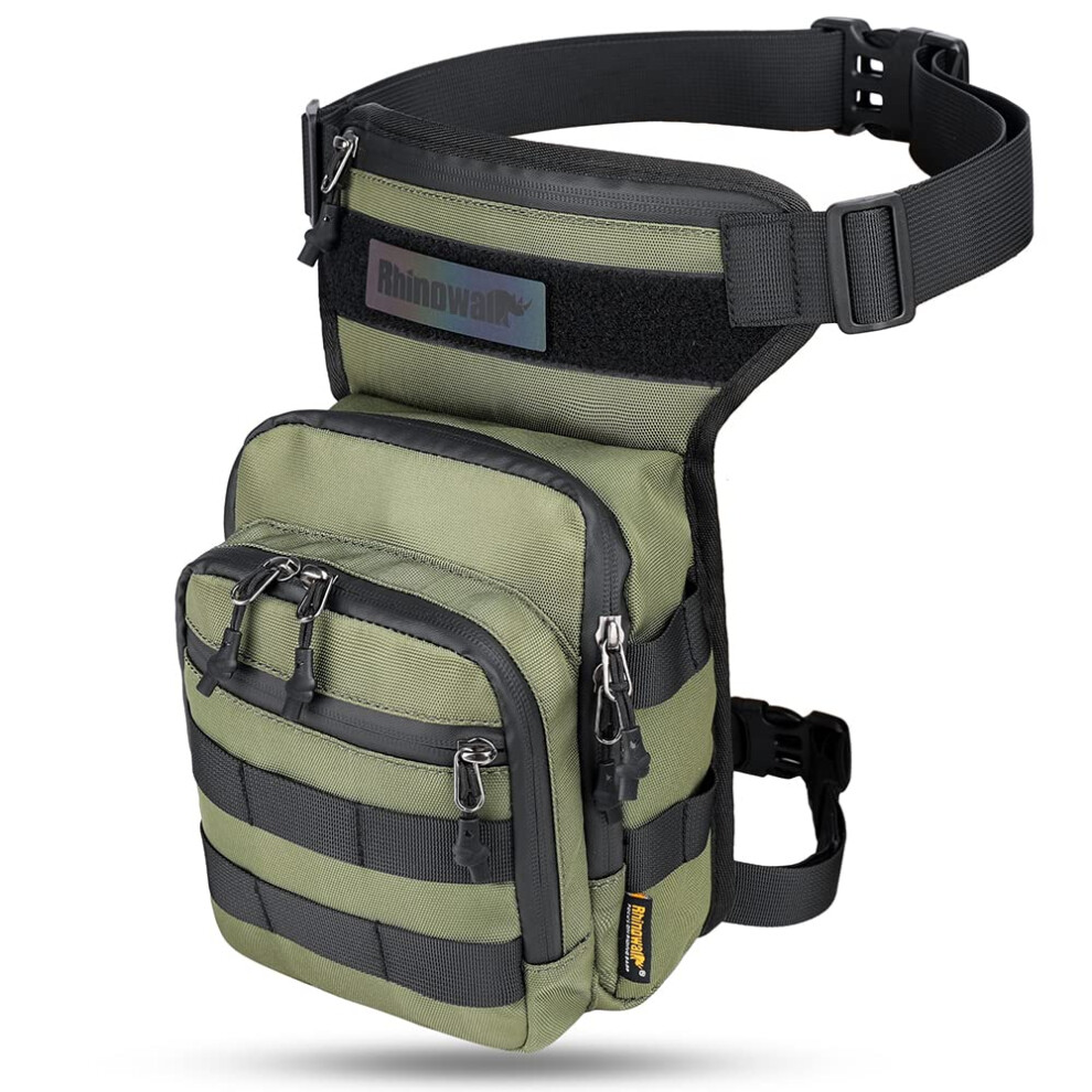 Motorcycle Drop Leg Bag Military Thigh Pouch Bag Tactical Hip Thigh Pack (Army ) Green 448763356505