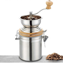 Manual coffee grinder with airtight box, adjustable setting, stainless steel burrManual coffee machine portable household grinder
