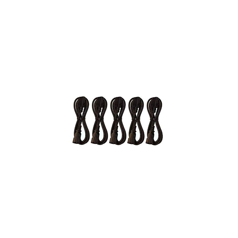 Pack Of (5) 6' Foot Iec 320 Nema C13 C14 10A 18Awg Ac Power Cord Pdu To C 354398629986