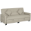 Homcom HOMCOM Reversible L-Shaped Sectional Sofa Bed with Cushions, Beige 9
