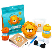 Beginners Crochet Kit with Easy Peasy Yarn as seen on Shark Tank - with Step-by-Step Video Tutorials - Sebastian The Lion