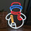 Premier 24cm Light up Christmas Snowman Table Top Neon Sign 1