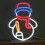 Premier 24cm Light up Christmas Snowman Table Top Neon Sign 9