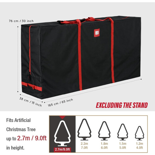 Rolling Christmas Tree Storage Bag 9ft Christmas Tree Box for Xmas Artificial Trees 1