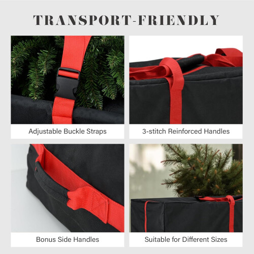 Rolling Christmas Tree Storage Bag 9ft Christmas Tree Box for Xmas Artificial Trees 2