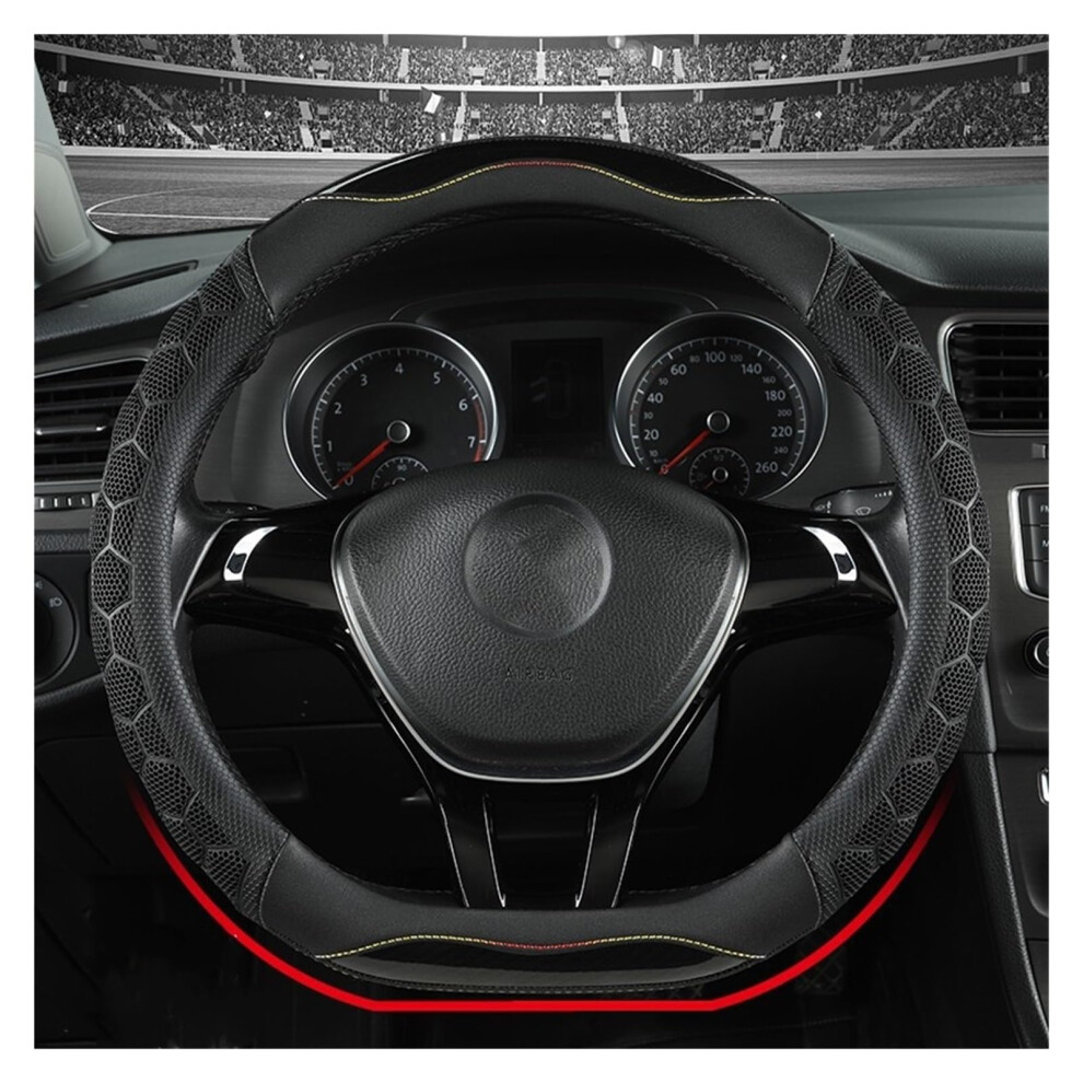 Car Steering Wheel Cover Set Car Steering Wheel Cover D Type Carbon Fiber Ultrathin Fit Car Interior Accessories (Color : 2) 473292827622