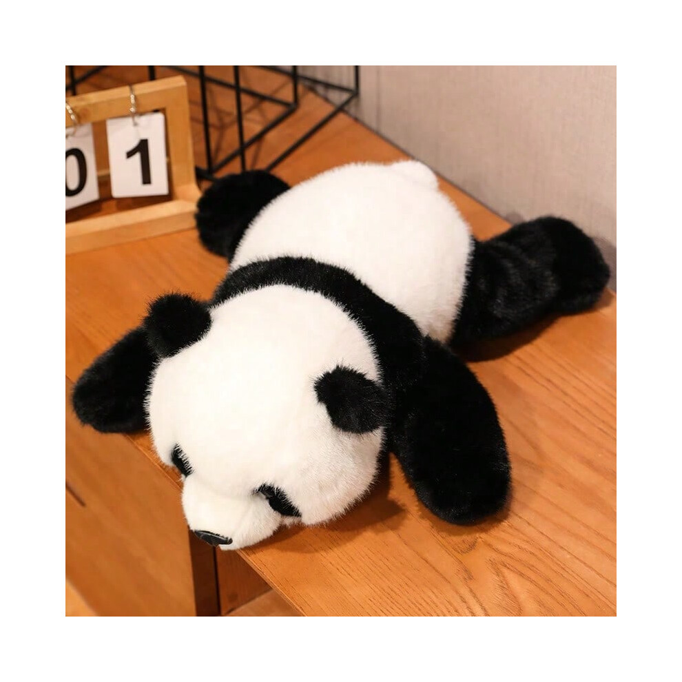 (Black and White, 65cm 800g) Super soft Papa Bear sleeping pillow cute simulation panda posing plush toy doll-image-OPC-PHYS5CJ-NEW