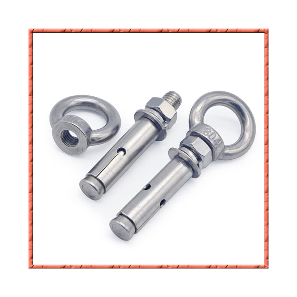 Expansion Screw Bolts,304 Stainless Steel M6 M8 M10 M12 Lifting Ring Expansion Hook Screw 915682167531