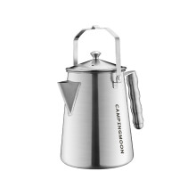 Campingmoon Camping Kettle Camp Tea Kettle Campfire Kettle for Open Fire Stainless Steel outdoor Camping Coffee Tea Pot for Boiling Water 1.5L