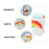 1pc Rainbow Trash Can, Plastic, Assorted Color, Convenient PressTop Lid, Suitable for Home and Office 4