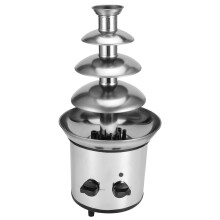 Chocolate Fondue Fountain, 4 Layer Electric Chocolate Fountain Machine Stainless Steel for Weddings(1)
