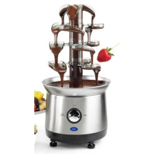 Stainless Steel Electric Chocolate Fondue Fountain Machine 4 Tier, 2.5lb Capacity