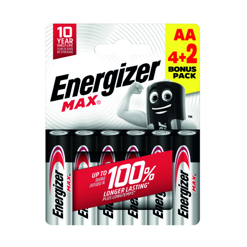 Energizer Energizer Max AA Battery (4+2) (Pack of 6) E303328500