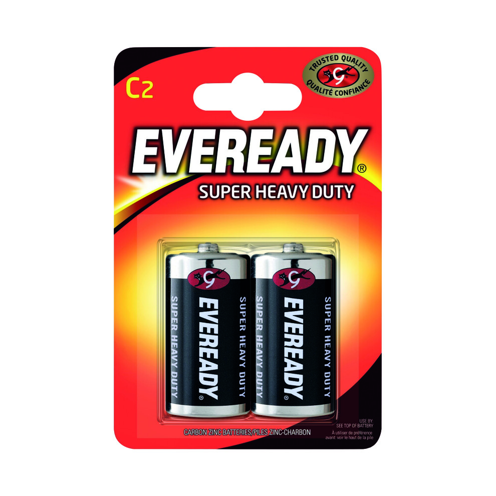 Eveready Super Heavy Duty Size C Batteries (Pack of 2) R14B2UP