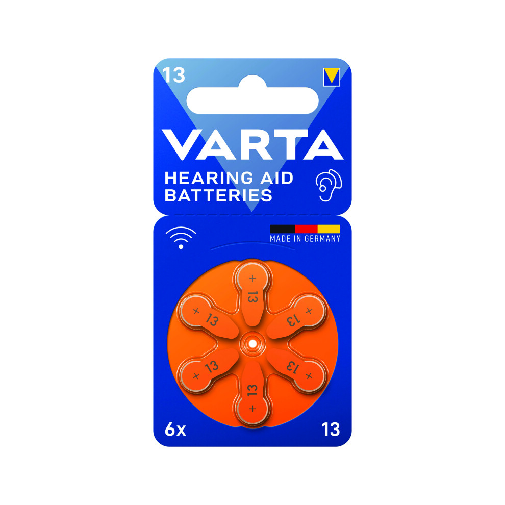 Varta Hearing Aid Batteries 13 (Pack Of 6) 24606101416