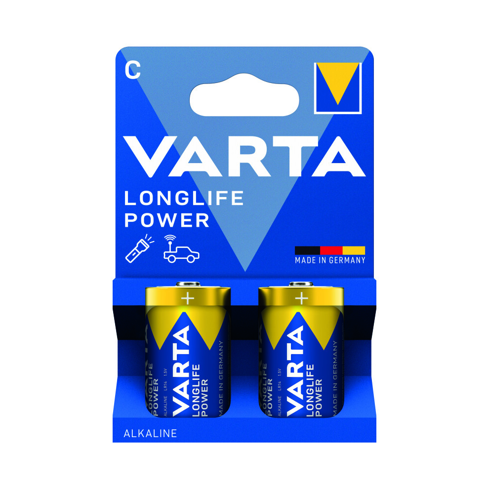 Varta Longlife Power C Alkaline Battery 1.5V (Pack of 2) 4914121422