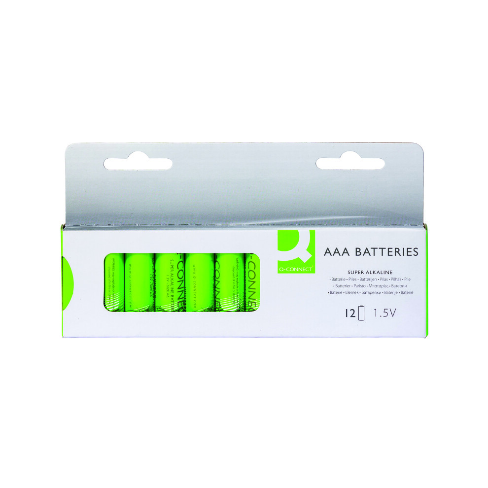 Q-Connect AAA LR03 Alkaline Batteries 1.5V Pack of 12 KF14342 KF14342 - Image 3