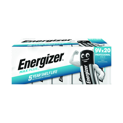 Energizer Energizer Max Plus 9V Alkaline Battery (Pack of 20) 423204 2