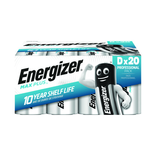 Energizer Energizer Max Plus D Alkaline Battery (Pack of 20) 423365 2