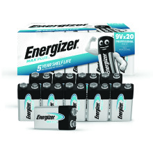 Energizer Max Plus 9V Alkaline Battery (Pack of 20) 423204