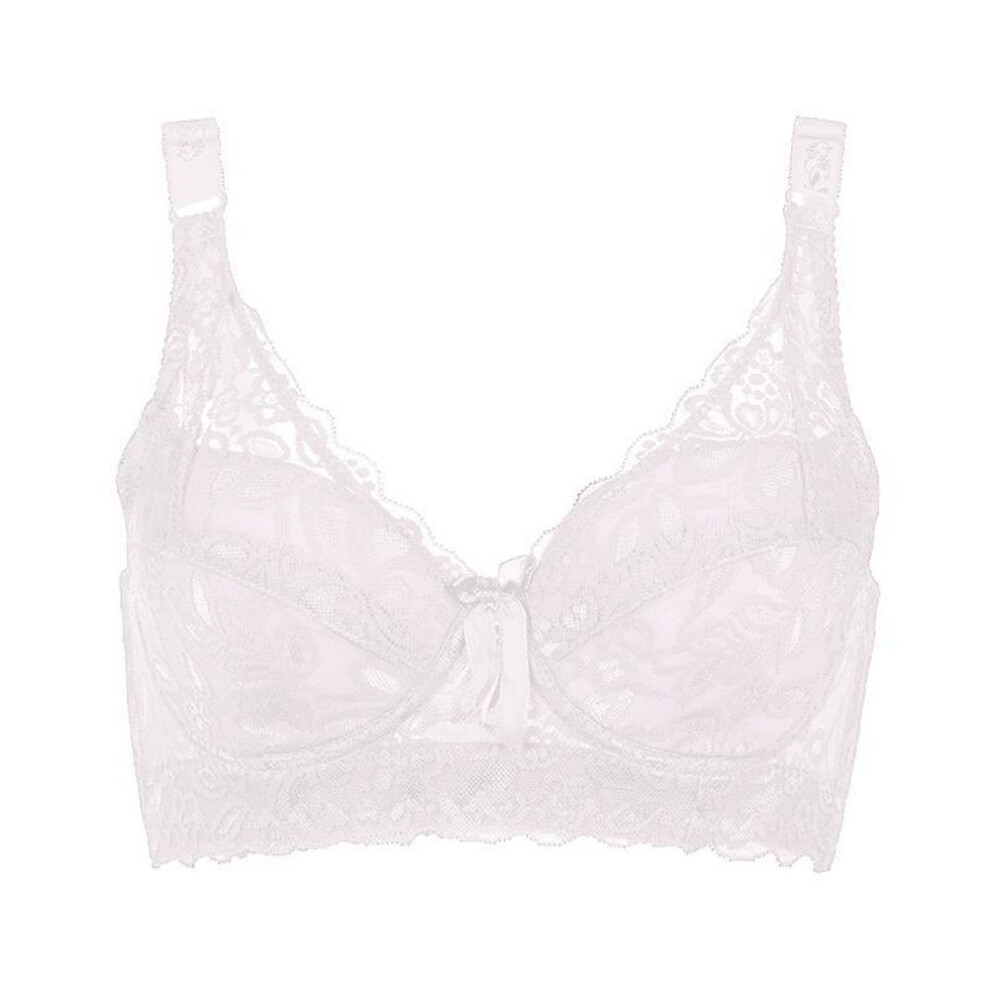 (white, 90BC) Plus Size Bra Sexy Bralette Crop Top Underwear Push Up Strapless Bra Bh Lace Female Bra Lingerie Brassiere