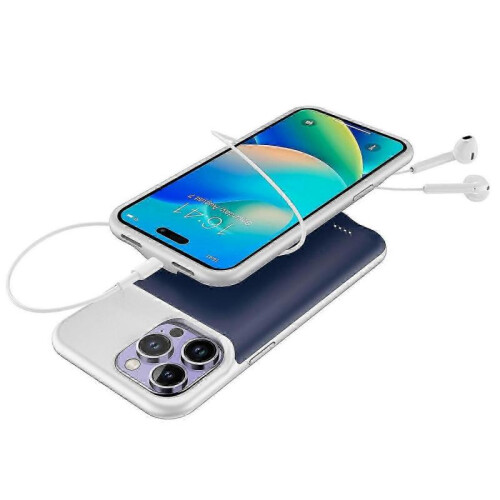 (Style B) Iphone 14 Pro Max 8500mah External Battery Case Power Bank 2