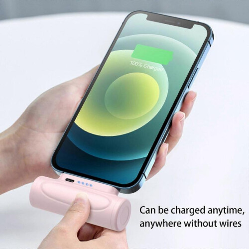 (Apple interface, Black) Pocket Double Interface Fast Charging Portable External Battery Pocket Power 2