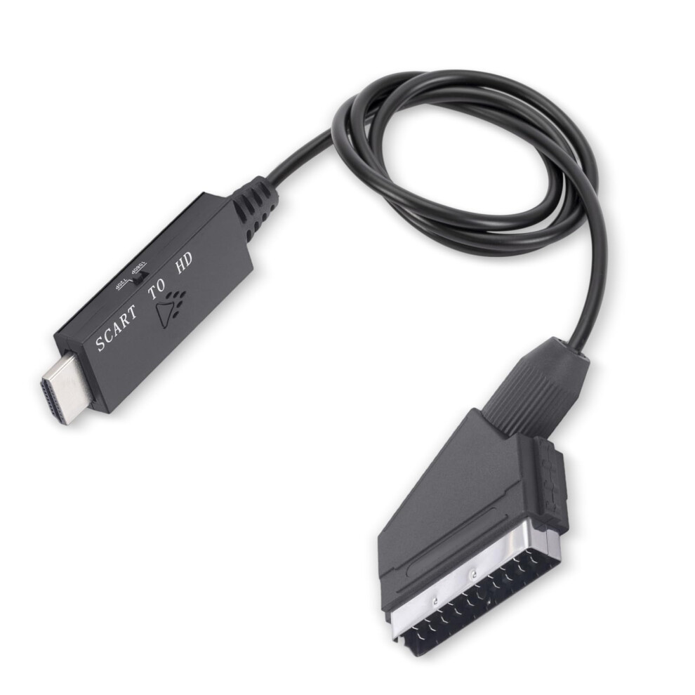 Scart To Converter, 1080P 60Hz 720P 60Hz Hd Video Converter Scart To Hd Multimedia Adapter, Scart Converter Video Connection Cable 5V Plug And Play 354398634850
