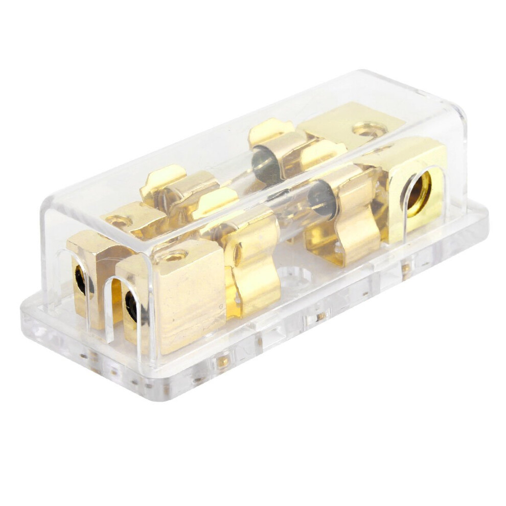 Car Audio Speaker Protection 60A Agu Fuse Holder Fuseholder Tone Clear Gold 354398635024
